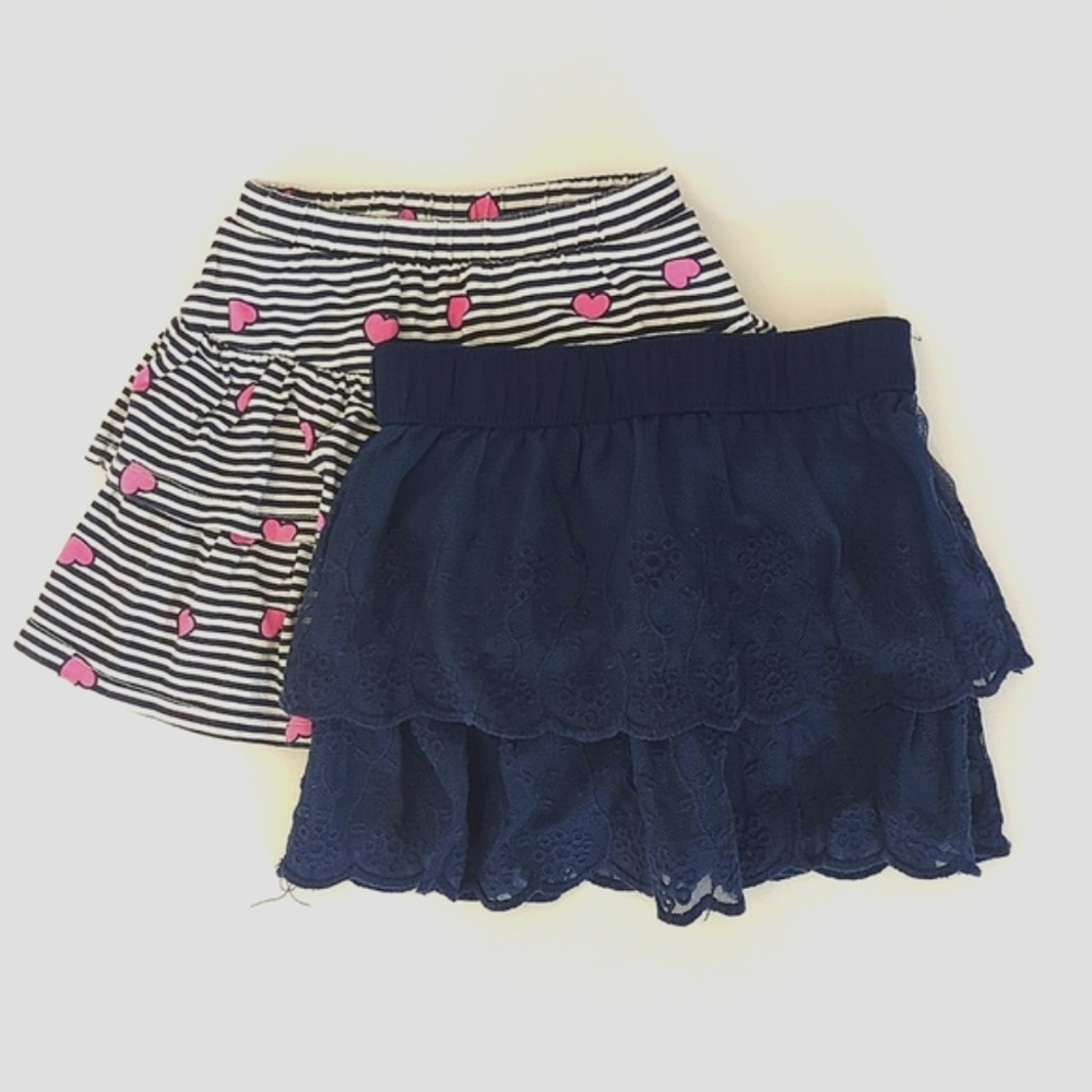 Navy skirt set for toddler girl, size 2T